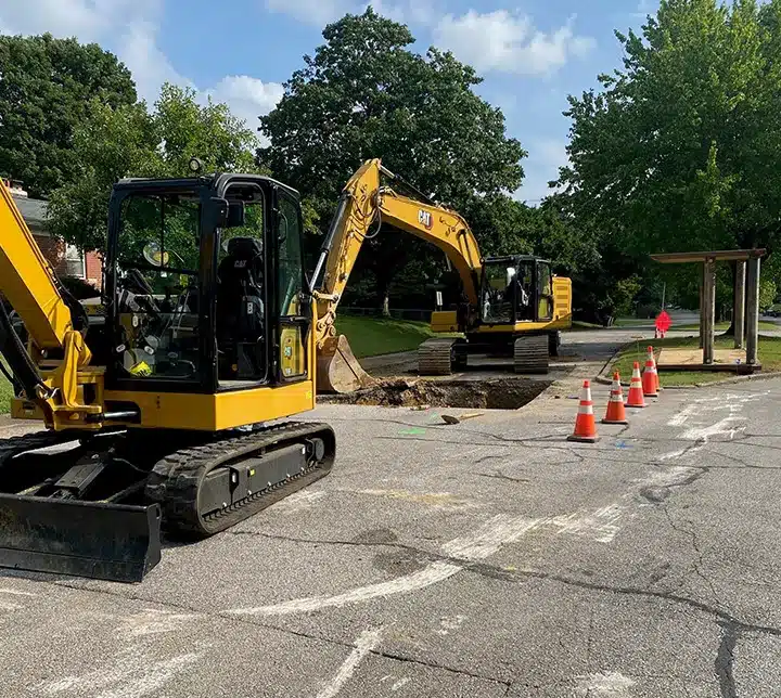 Trenching Dig for Plumbing Repairs by Hydromax