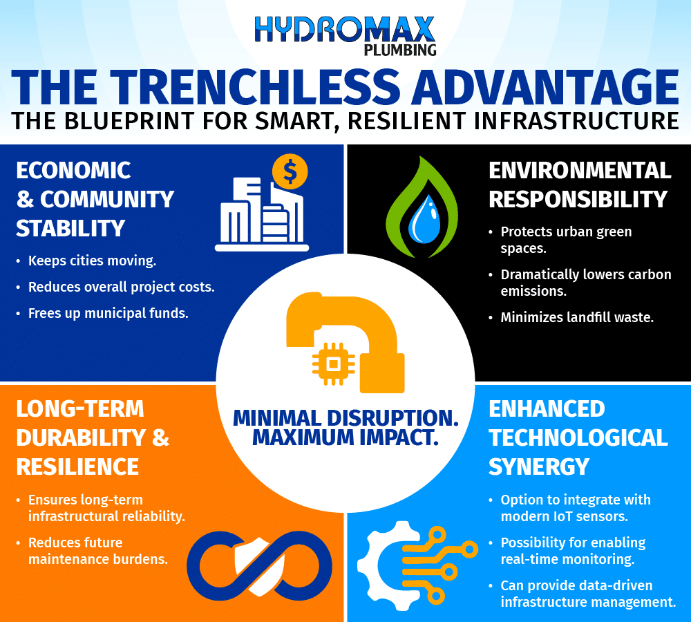Explore the trenchless advantage for sustainable, cost-effective infrastructure solutions and minimal disruption.