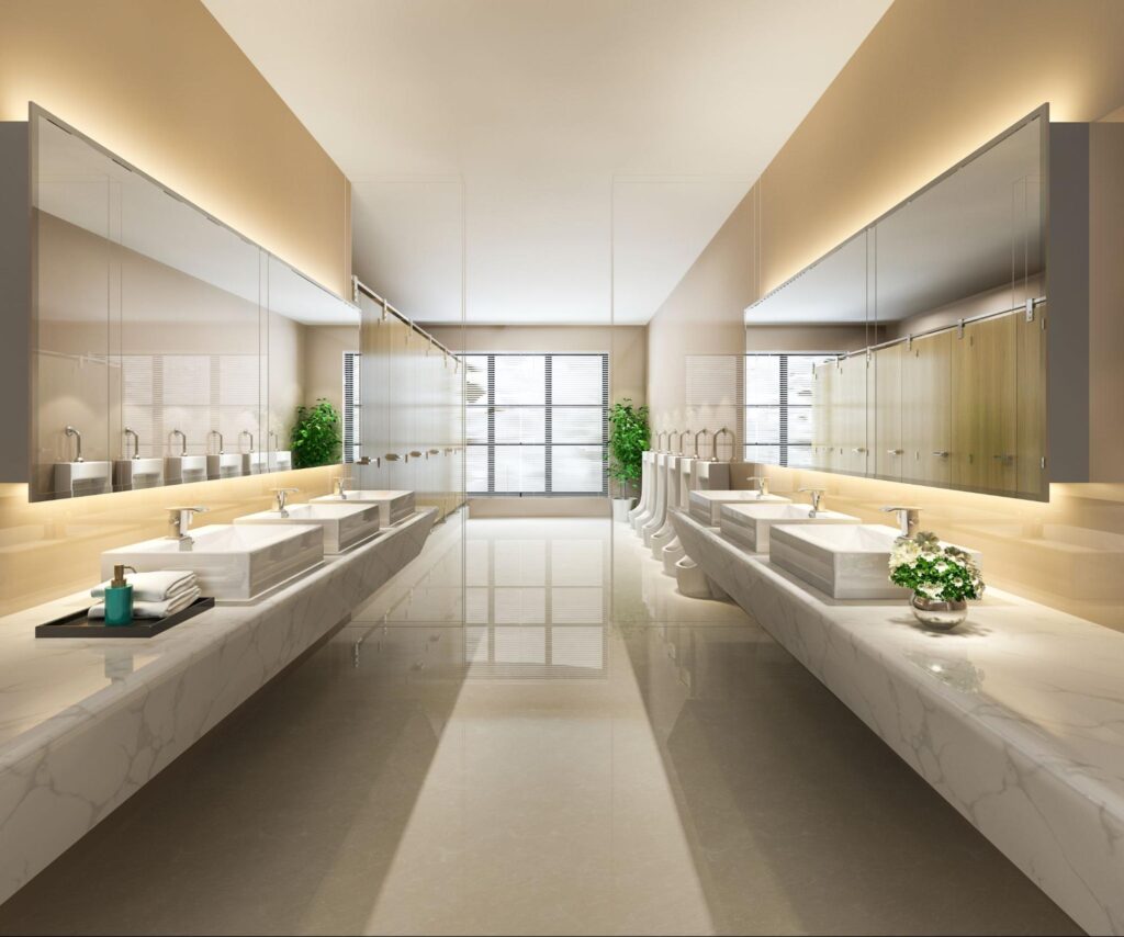Modern bathroom design featuring elegant sinks and mirrors, perfect for stylish interiors.