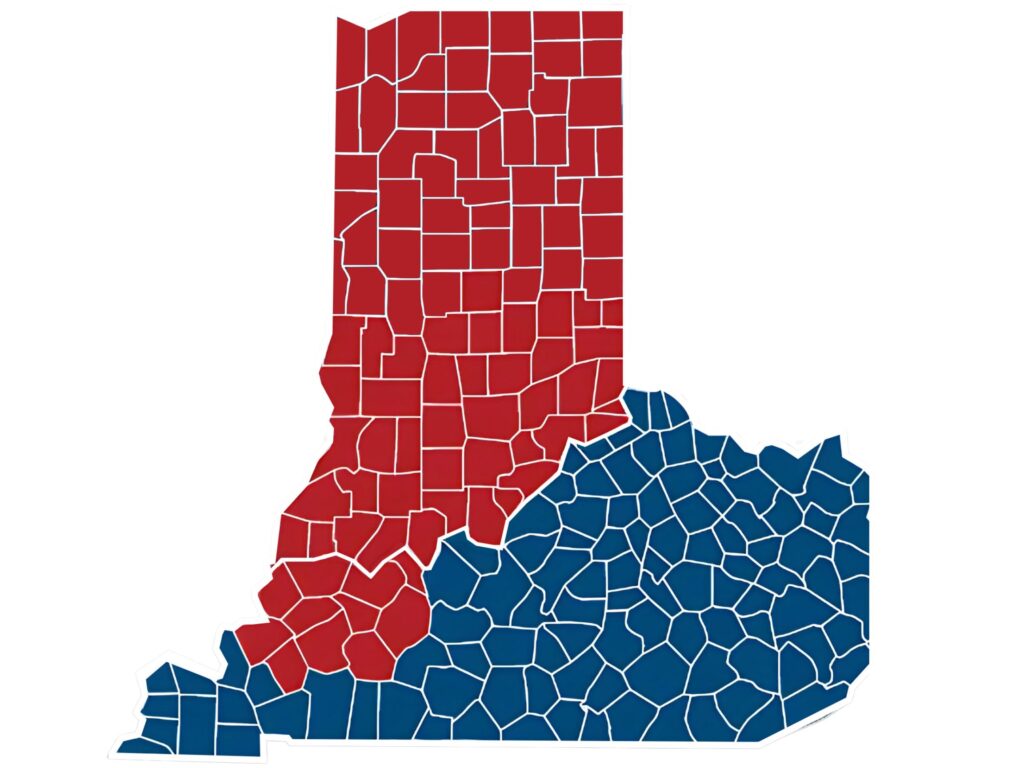 A map of Indiana showing all the counties where AGS serves.